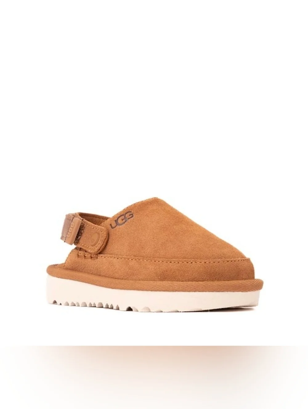 UGG Kids Goldenstar Clogs versatile Soft Suede Leather Adjustable Straps Mules